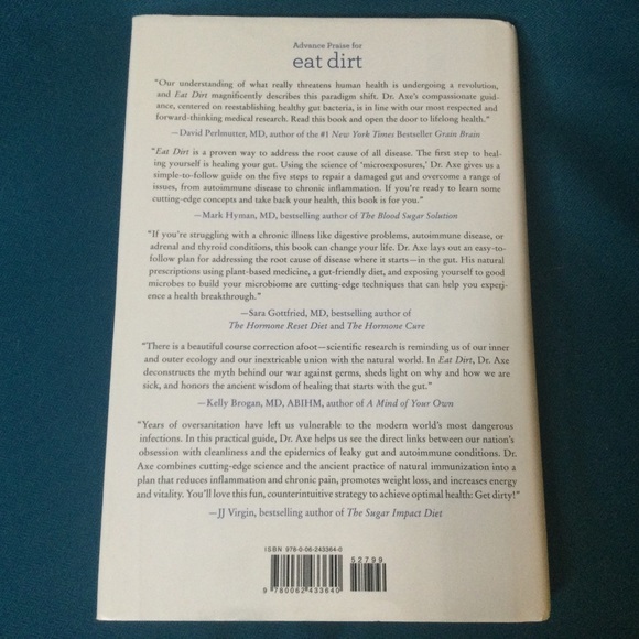 Josh Axe Eat Dirt  Leaky Gut Health Hardcover book - Picture 12 of 12
